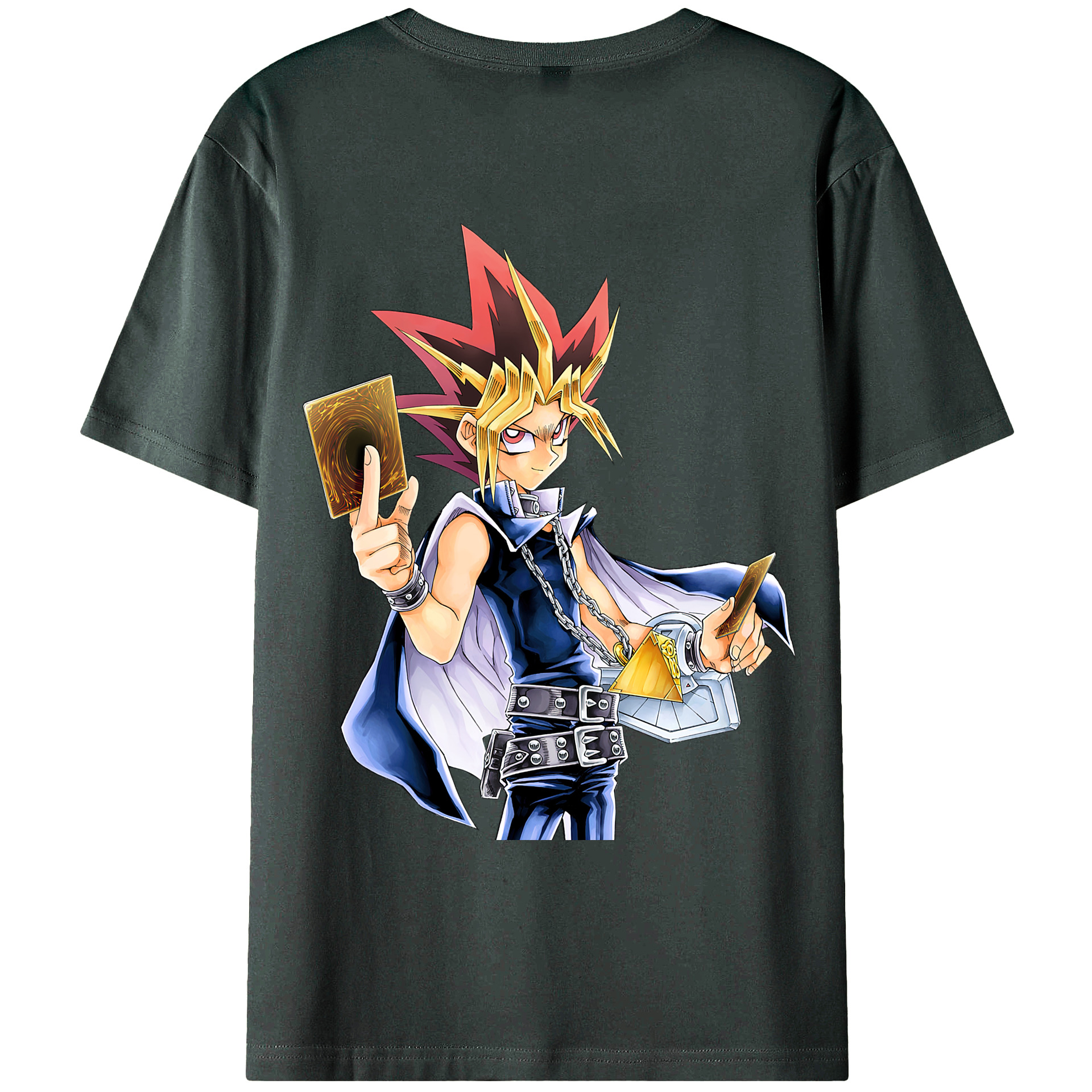 （画像用） 遊☆戯☆王 Yu-Gi-Oh! 綿100％ メンズ半袖Tシャツ（バックプリント） 通気性